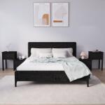vidaXL Noptiere, 2 buc. , negru, 79, 5x38x65, 5 cm, lemn masiv de pin GartenMobel Dekor (814548)