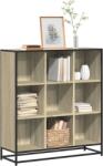 vidaXL Biblioteca stejar sonoma 97, 5x33x107, 5 cm, lemn prelucrat/metal GartenMobel Dekor (3300861) Biblioteca