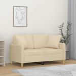 vidaXL Canapea cu 2 locuri cu pernute, crem, 120 cm, textil GartenMobel Dekor (3200903) Canapea