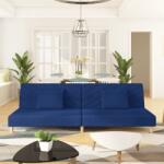 vidaXL Canapea extensibila cu 2 locuri, 2 perne, albastru, textil GartenMobel Dekor (375893) Canapea