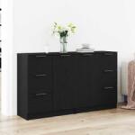 vidaXL Bufet cu sertar Stejar Negru 120 x 30 x 70 cm Lemn compozit GartenMobel Dekor (3333072) Comoda