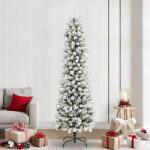 vidaXL Brad de Craciun artificial Alb 240 cm PVC si metal si plastic GartenMobel Dekor (3396134)