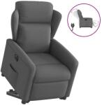 vidaXL Fotoliu electric rabatabil cu ridicare, gri închis, textil GartenMobel Dekor (3303155)