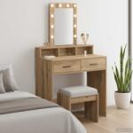 vidaXL Masa de Machiaj cu sertar Maro 79 x 41 x 140 cm Lemn compozit GartenMobel Dekor (865171)