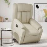 vidaXL Fotoliu rabatabil electric cu ridicare, crem, piele ecologica GartenMobel Dekor (3205279)