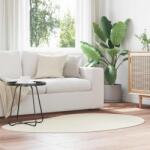 vidaXL Covor oval crem Huarte 120x170 cm din poliester, antiderapant (4103721) Covor