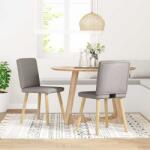 vidaXL Scaune de bucatarie, 2 buc. , gri taupe, material textil GartenMobel Dekor (4101203)