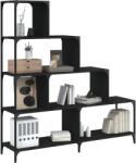 vidaXL Biblioteca cu 4 niveluri negru 139x33, 5x149 cm lemn GartenMobel Dekor (842476) Biblioteca