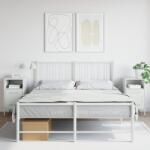 vidaXL Noptiere, 2 buc. , alb, 36x39x68 cm, otel GartenMobel Dekor (843077)