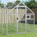 vidaXL Voliera de pasari, argintiu, 1, 79x4x1, 85 m, aluminiu GartenMobel Dekor (3155797)