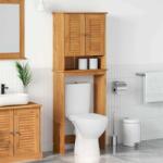 vidaXL Dulap pentru toaleta VIGO Maro si Maro Miere 60 x 27 x 161 cm GartenMobel Dekor (4019127)