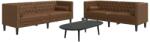 vidaXL Set canapele Chesterfield perne 2 piese maro piele întoarsa eco GartenMobel Dekor (3209300) Canapea