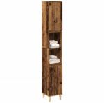vidaXL Dulap de baie, lemn vechi, 30x30x190 cm, lemn prelucrat GartenMobel Dekor (857102)