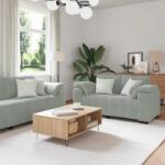 vidaXL Set de canapele cu perne, 3 piese, gri deschis, catifea GartenMobel Dekor (3324667) Canapea