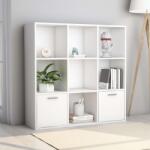 vidaXL Biblioteca, alb, 98 x 30 x 98 cm, PAL GartenMobel Dekor (801116) Biblioteca