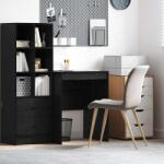 vidaXL Birou Stejar negru 60 x 50 x 76 cm Lemn compozit GartenMobel Dekor (869411)