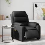 vidaXL Fotoliu electric de masaj rabatabil, negru, piele ecologica GartenMobel Dekor (3205035)