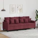vidaXL Canapea cu 3 locuri, rosu vin, 180 cm, material textil GartenMobel Dekor (359281) Canapea