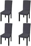 vidaXL Huse de scaun elastice drepte, 4 buc. , antracit GartenMobel Dekor (131425)
