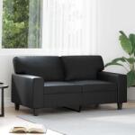 vidaXL Canapea cu 2 locuri, negru, 120 cm, piele ecologica GartenMobel Dekor (359412) Canapea
