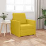 vidaXL Pat canapea Galben Intunecat 74 x 77 x 81 cm Catifea GartenMobel Dekor (4106618) Canapea
