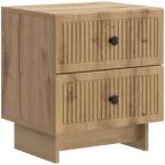 vidaXL Noptiera cu 2 sertare, stejar artizanal, 43 x 34, 5 x 47, 5 cm (893853)