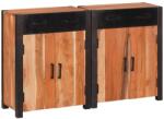 vidaXL Bufet 2 pcs Maro 110 x 30 x 75 cm Lemn masiv de acacia GartenMobel Dekor (3321526) Comoda