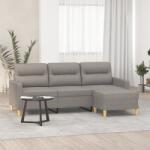 vidaXL Canapea cu 3 locuri si taburet, taupe, 180 cm, material textil GartenMobel Dekor (3201080) Canapea