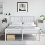 vidaXL Noptiere, 2 buc. , alb, 36x39x78 cm, otel GartenMobel Dekor (846577)