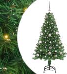 vidaXL Brad de Craciun artificial Verde 150 cm PVC si Otel si Plastic GartenMobel Dekor (3396902)