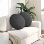 vidaXL Perne de Sezut 2 pcs Gri închis Ø 50 cm Tesatura din corduroy GartenMobel Dekor (42014187)