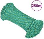 vidaXL Franghie de barca, verde, 4 mm, 250 m, polipropilena GartenMobel Dekor (152701)