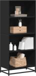 vidaXL Biblioteca, negru, 60x35x139 cm, lemn prelucrat GartenMobel Dekor (3300840) Biblioteca
