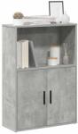vidaXL Biblioteca, gri beton, 60x24x85 cm, lemn prelucrat GartenMobel Dekor (860412) Biblioteca