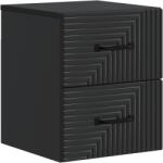vidaXL Noptiera suspendata neagra cu 2 sertare, 34, 5 x 33 x 40 cm (898637)