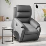 vidaXL Fotoliu rabatabil electric cu ridicare, gri, piele ecologica GartenMobel Dekor (3205059)