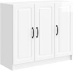 vidaXL Bufet Alb foarte lucios 89 x 34, 5 x 77 cm Lemn prelucrat GartenMobel Dekor (895799) Comoda