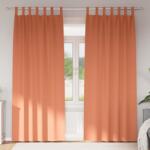 vidaXL Perdele Opaque cu Inel 2 pcs Terracota 260 x 140 cm Poliester GartenMobel Dekor (4107637)