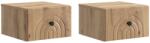 vidaXL Set 2 noptiere suspendate stejar artizanal, cu sertar, 33 x 34, 5 x 20 cm (898104)