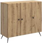 vidaXL Bufet Stejar Artizanal 89 x 34, 5 x 80 cm Lemn prelucrat GartenMobel Dekor (895574) Comoda