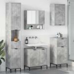 vidaXL Set de mobilier pentru baie cu sertar Pe perete Gri din beton GartenMobel Dekor (3393116)
