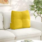 vidaXL Perna pentru spate Galben 60 x 24 x 50 cm Catifea GartenMobel Dekor (42014407)