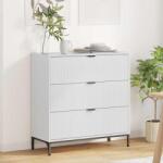 vidaXL Bufet Alb foarte lucios 79.5 x 33 x 82 cm Lemn compozit GartenMobel Dekor (883438) Comoda