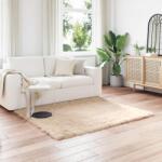 vidaXL Covor din Lana Faux Tafalla Bej 120 x 120 cm Poliester GartenMobel Dekor (42021487) Covor