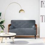 vidaXL Canapea loveseat cu perne de sustinere gri închis 110cm catifea GartenMobel Dekor (4100602) Canapea