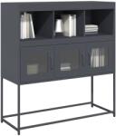 vidaXL Dulap, antracit, 100, 5x39x107 cm, otel laminat la rece GartenMobel Dekor (853418) Comoda