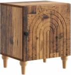 vidaXL Noptiera cu usa, finisaj lemn vechi, 43 x 34, 5 x 50 cm (894121)