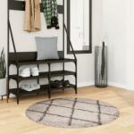vidaXL Covor pufos cu fire înalte, bej si antracit modern, Ø 100 cm GartenMobel Dekor (375398) Covor