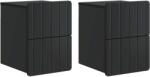 vidaXL Set 2 noptiere suspendate negre, 4 sertare, 33 x 34, 5 x 43 cm (898298)