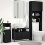 vidaXL Dulap pentru chiuveta de baie Stejar negru 80 x 30 x 60 cm GartenMobel Dekor (862237)